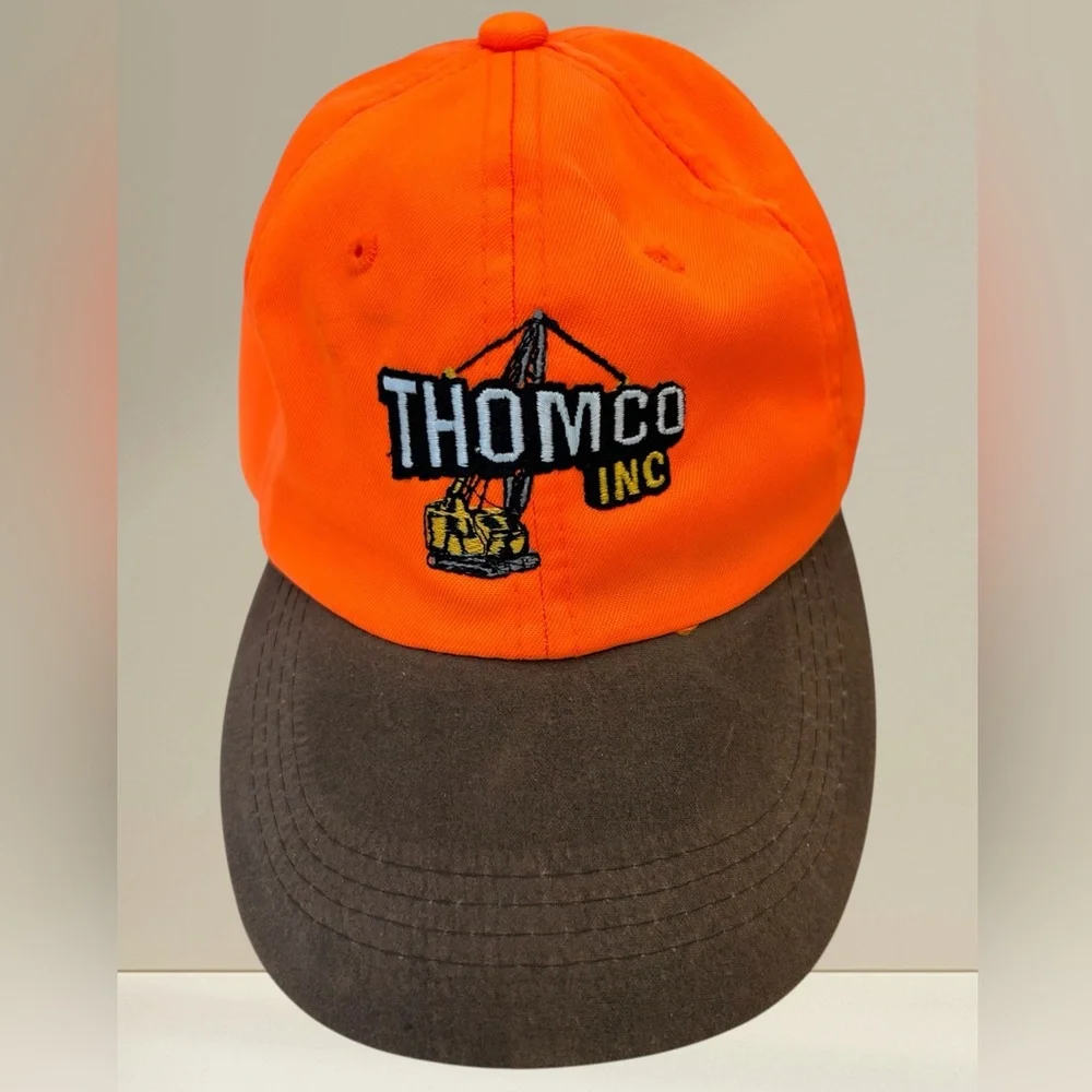 Thomco Inc Orange and Brown Cap, Hunter Orange, Adjustable Size